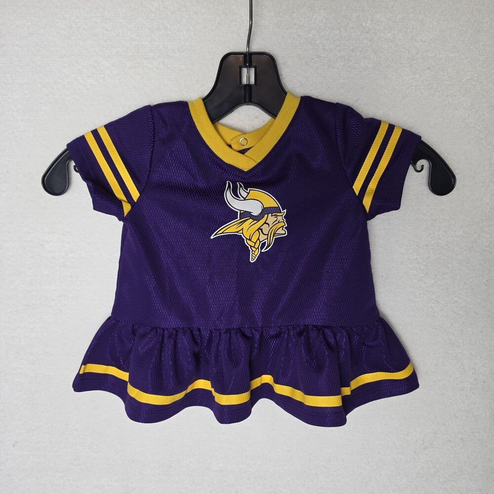 Minnesota Vikings NFL Jersey Dress Girls 6-12 Months